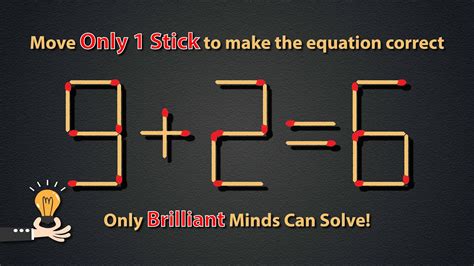 Move Just Stick To Fix Brain Teaser Matchstick Puzzles