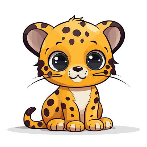 Jaguar Jaguar Hand Drawn Comic Illustration Cute Vector Doodle Style