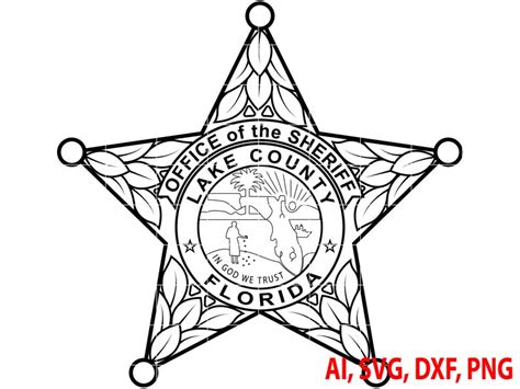 Sheriff Badge Lake County Florida Sheriff Badge Logo Seal Etsy