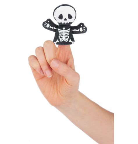 Glow-in-the-Dark Skeleton Finger Puppet