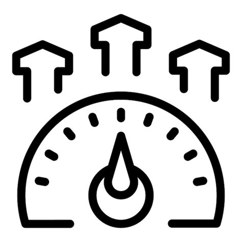 Premium Vector Speedometer Icon With Upward Arrows