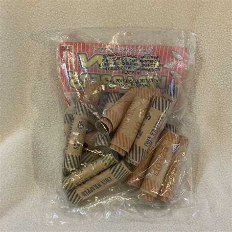 Rolls Preformed Coin Wrappers Assorted Paper Tubes Quarter Penny