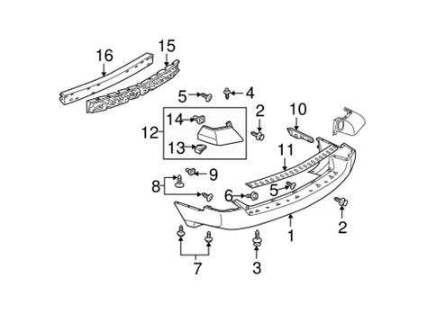 Bumper Components Rear For 2008 Mitsubishi Endeavor Capital City