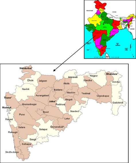 India Map With Maharashtra