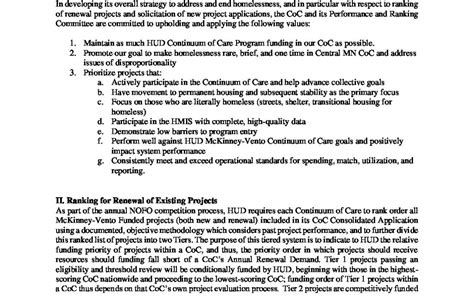 Central COC Ranking Process Procedures 2021 Central Minnesota