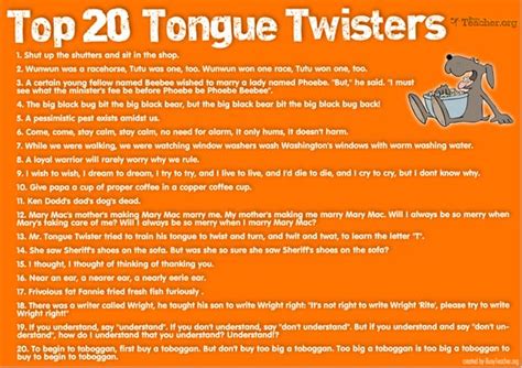 37 Funny Tongue Twisters Guaranteed To Twist Your Tongue Into Tightly Tied Knots!