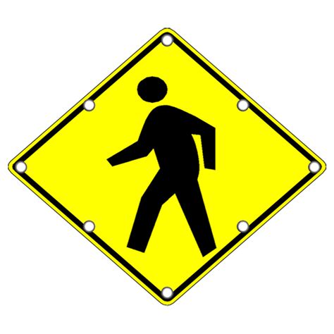 Flashing Pedestrian Crossing Sign | W11-2 sign