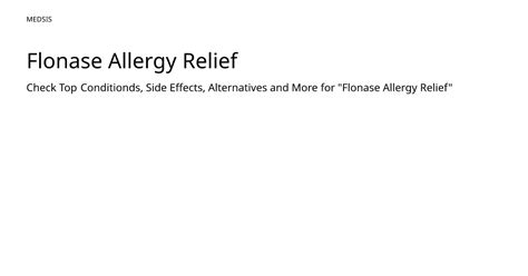 Flonase Allergy Relief Medsis