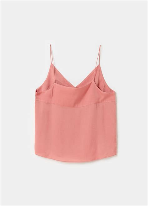 Top In Satin Con Spalline Sottili In Rosa Stefanel