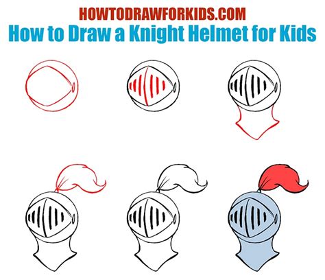 How to Draw a Knight’s Helmet for Kids | Easy Drawing Tutorial