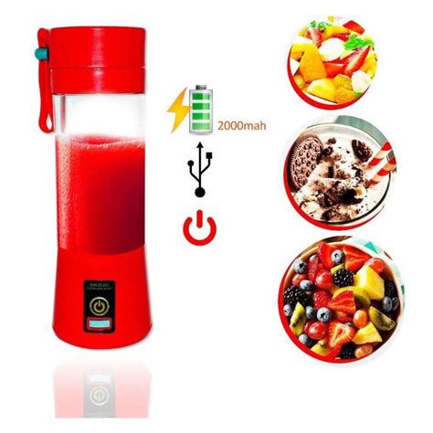 Mini Liquidificador Portatil 6 Laminas Usb Recarregavel Shake Juice