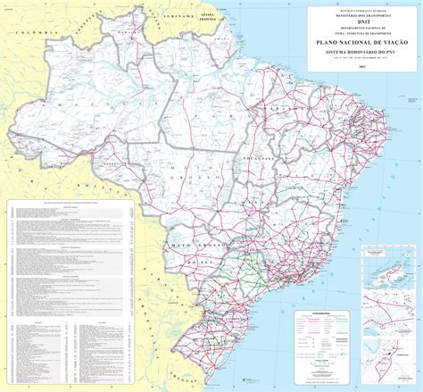 Large Detailed Road Map Of Brazil Brazil Large Detailed Road Map