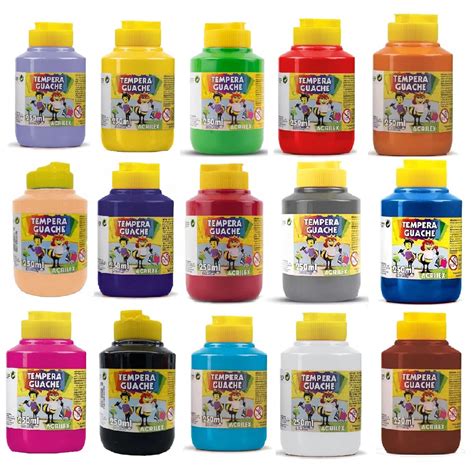 Tinta Guache 250ml Acrilex Cores A Sua Escolha Shopee Brasil