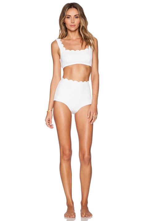 Lyst Marysia Swim Palm Springs Sporty Bikini Top In White