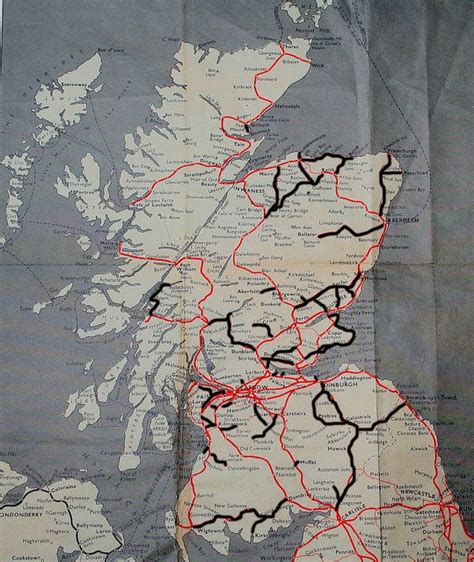 Scotlands Lost Railways All The Lines In Black Are Closed