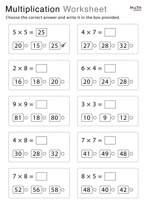 2nd Grade Multiplication Worksheets Math Monks Worksheets Library