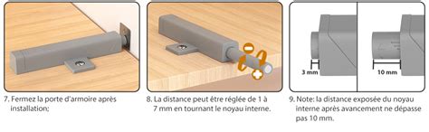 Push To Open Aimant Porte Placard Jiayi Lot De 2 Poussoir Placard