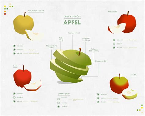 Obst Gem Se Der Apfel Illus Icons Infographics