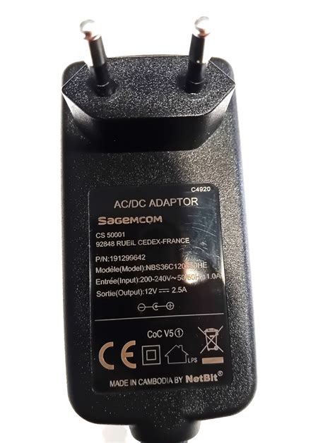 Zasilacz Sagemcom 12V 2 5A Model NBS36C120250HE Sklep Opinie Cena