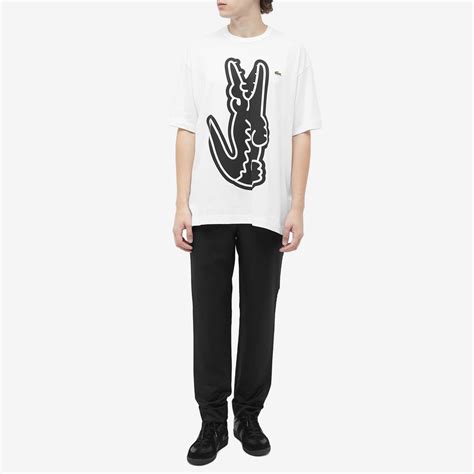 Comme des Garçons SHIRT x Lacoste Vertical Croc T Shirt White Black