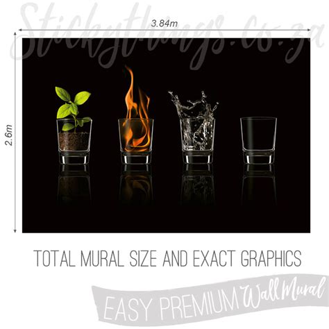 Earth Fire Water Air Wall Art Mural • Sticky Things