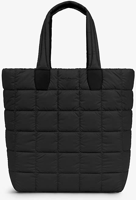 Veecollective Matt Black Porter Quilted Recycled Nylon Tote Bag Shopstyle