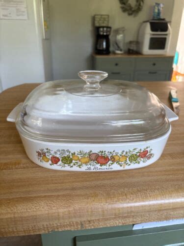 Rare Vintage Corning Ware Spice Of Life Le Romarin A B Casserole