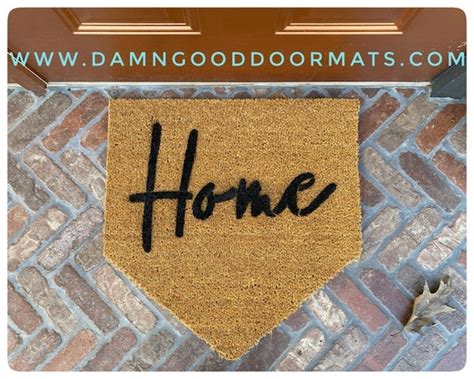 Home Baseball Diamond Home Plate Doormat Outdoor Housewarming Etsy