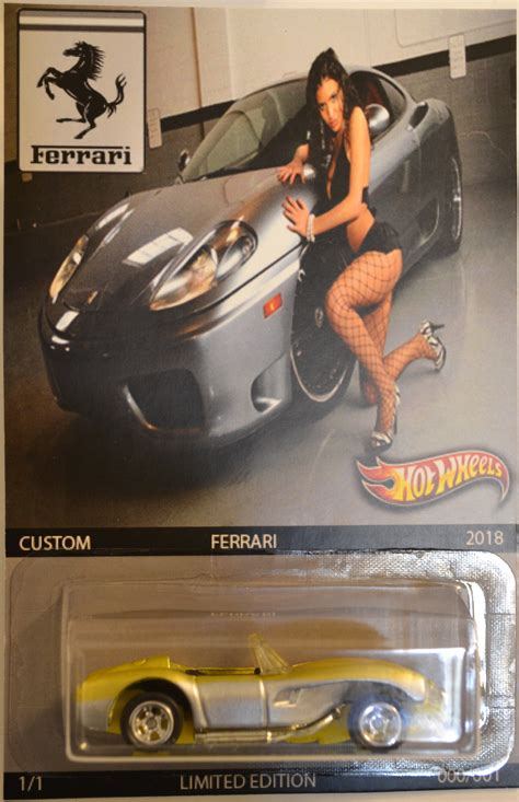 Hot Wheels Compatible Ferrari Testa Rossa Gold Silver With Yellow Chassi Custom Made With