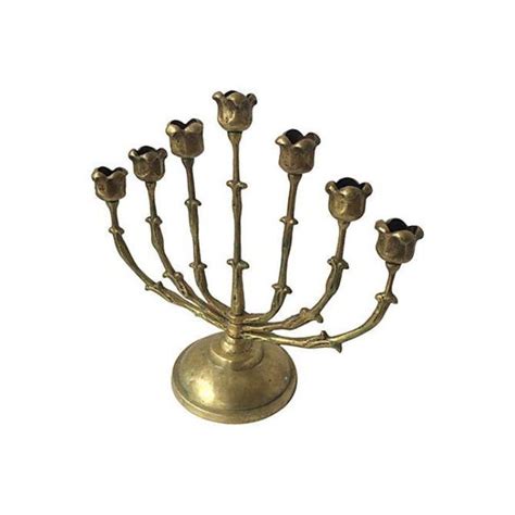 Vintage Brass 7 Branch Menorah Chairish