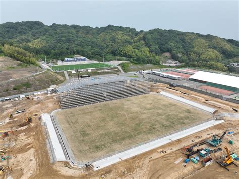 里山スタジアムの様子 20220617 ｜ アシックス里山スタジアム｜asics Satoyama Stadium （fc今治新スタジアム）