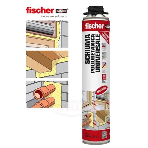 Schiuma Poliuretanica Espansa 750 Ml Per Pistola Sigillante Gialla