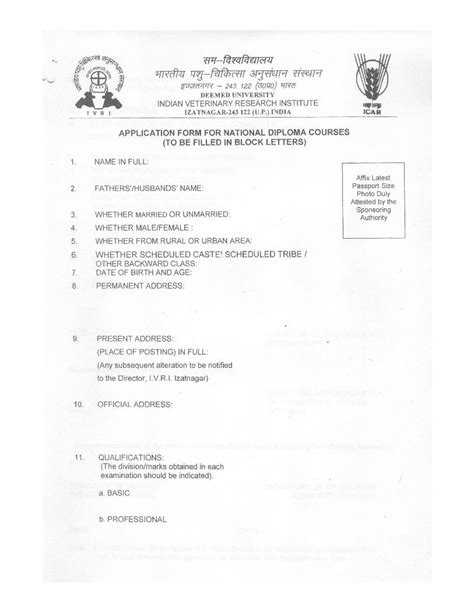 Pdf Application Form For National Diploma Dokumen Tips