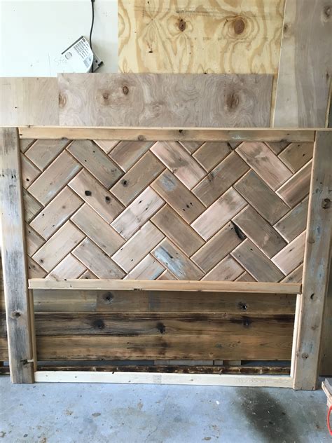 Basket Weave Herringbone Headboard Diy Wood Headboard Herringbone