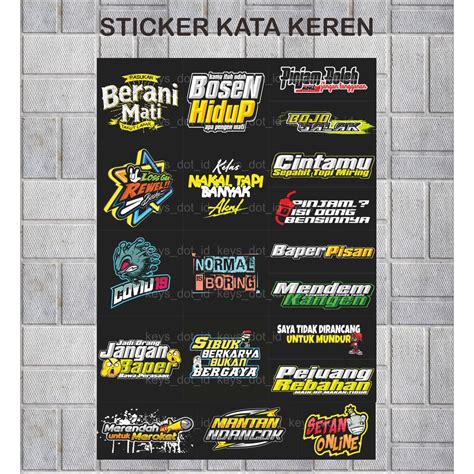 Jual 19pcs Sticker Pack Racing Stiker Kata Kata Motivasi Lucu Keren