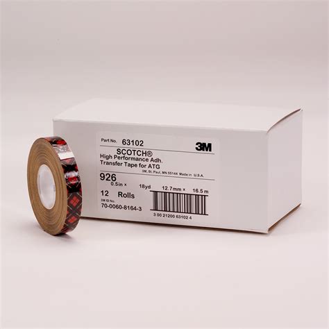 Scotch ATG Adhesive Transfer Tape 926 Clear 0 75 In X 18 Yd 5 Mil