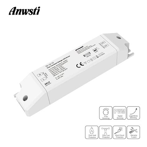 12v Triac Led Driver Dimmable 12w Constant Voltage Pwm Digital Ac 230v 220v To Dc 12 Volt 12w