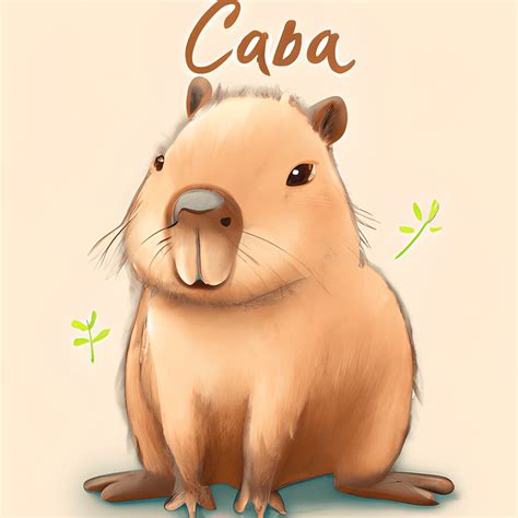 Cute Capybara Kawaii Illustration By Bob Byerley Creative Fabrica