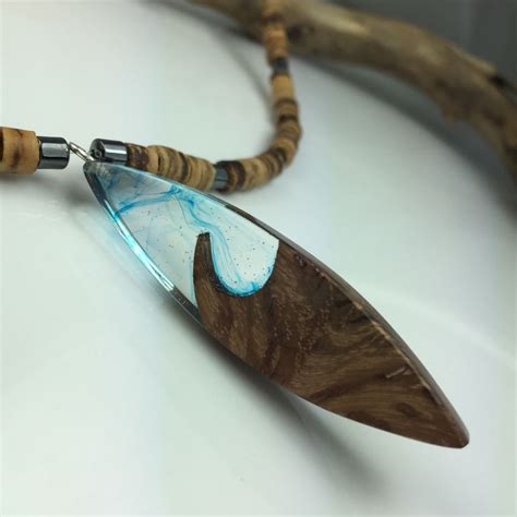 Surferkette Wood Resin Necklace Besondere Harz Holz Halskette Etsy