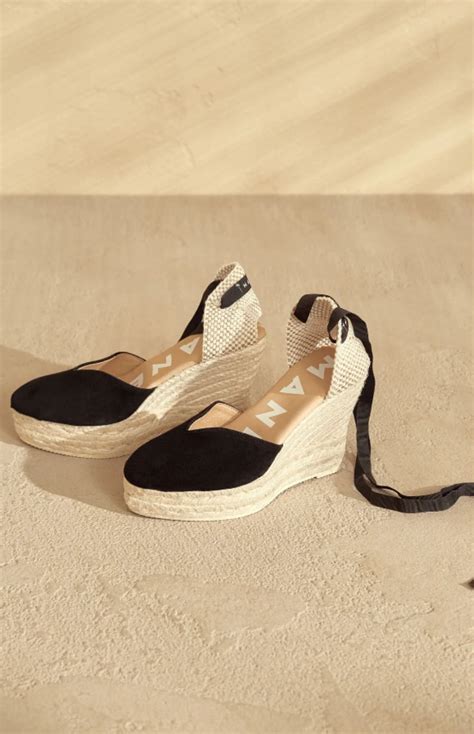 SOFT SUEDE HEART SHAPED WEDGE ESPADRILLES HAMPTONS