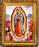 Our Lady Of Guadalupe Wooden Frame Gold Foil Icon With Stand At Holy