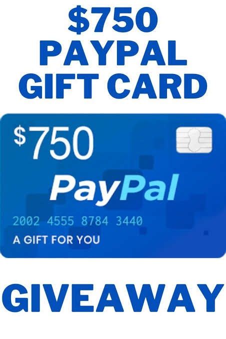 Win 750paypal T Card For Free Now Inter Your Information To Chance