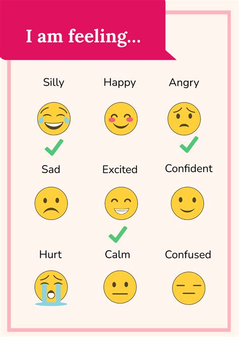 FREE Feelings Chart Templates & Examples - Edit Online & Download ...