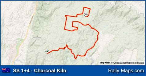 SS 1 4 Charcoal Kiln Stage Map Rally Of Canberra 2009 ARC