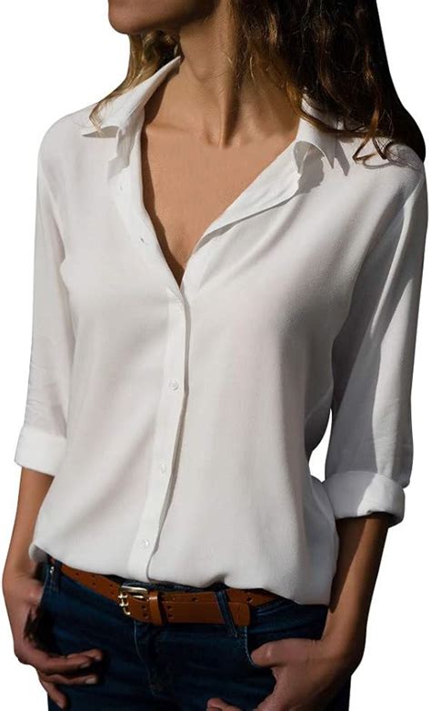 Anmain Primavera Chiffon Camicie Blusa Donna Pulsante Camicie