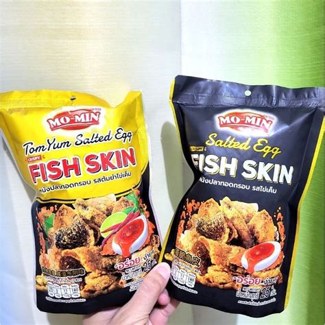 Mo Min Crispy Fish Skin Salted Snack Thailand Original Cracker Salted