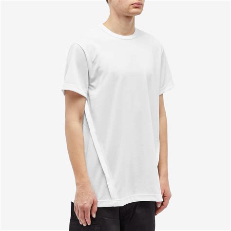 Comme Des Gar Ons Homme Plus Men S Poly Panelled T Shirt In White Comme