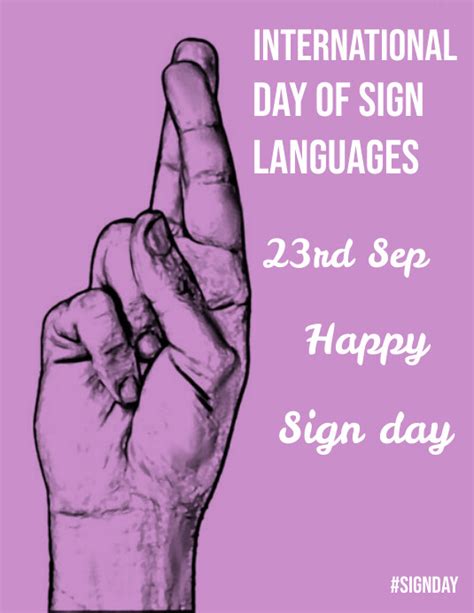 International Day Of Sign Languages Template Postermywall