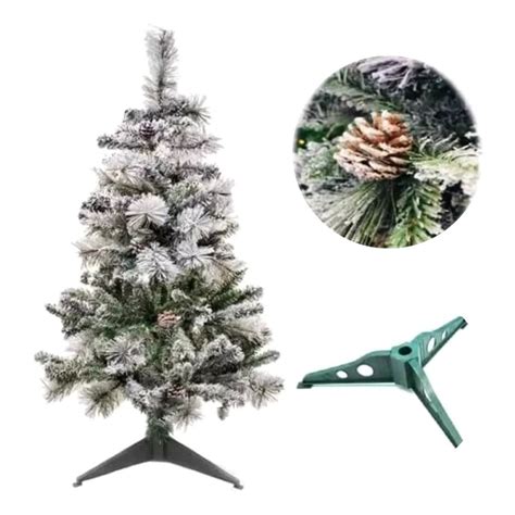 Árvore De Natal Modelo Luxo Pinheiro Neve Pinha 90cm Shopee Brasil