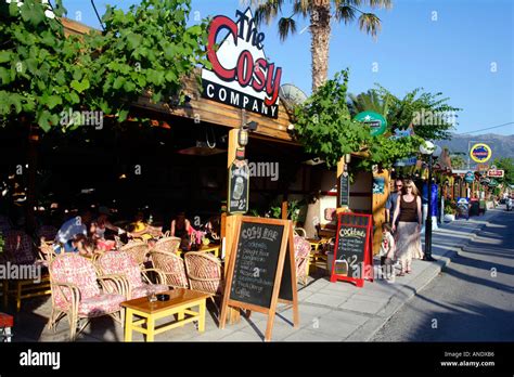 Greece Dodecanese Kos The Main Street Of Tingaki Stock Photo Alamy